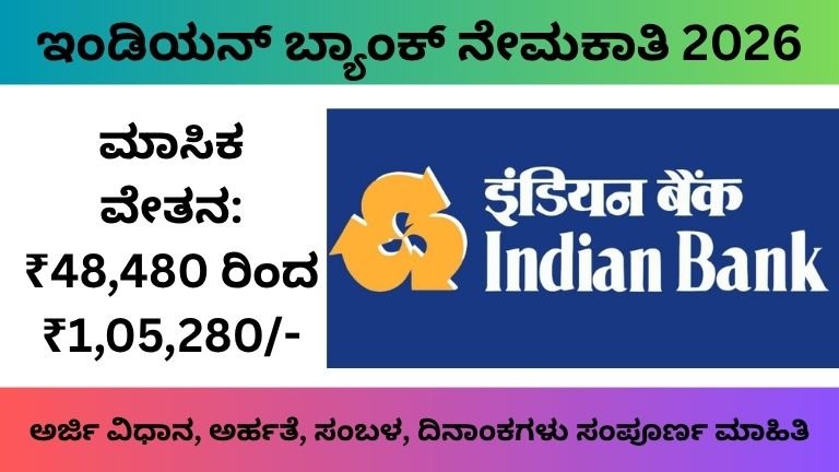 Indian Bank Recruitment 2026