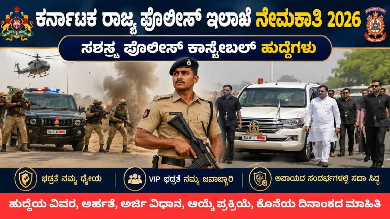 Armed Police Constable KSP Recruitment (CAR/DAR) 2026